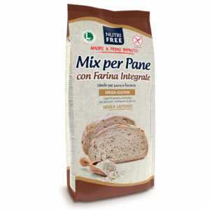 Mix per pane integrale Nutrifree gluten free - kg.1 x 6 confezioni