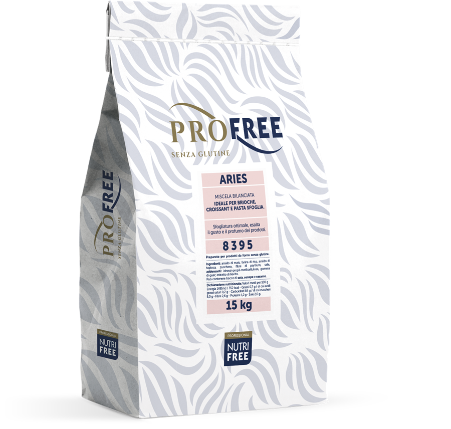 8547nt Mix per brioche croissant e pasta sfoglia Aries ProFree gluten free – sacco kg.15