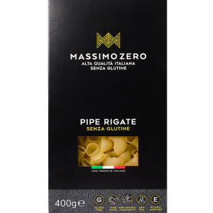 Pipe Rigate Massimo Zero senza glutine - gr.400 x 12 pezzi